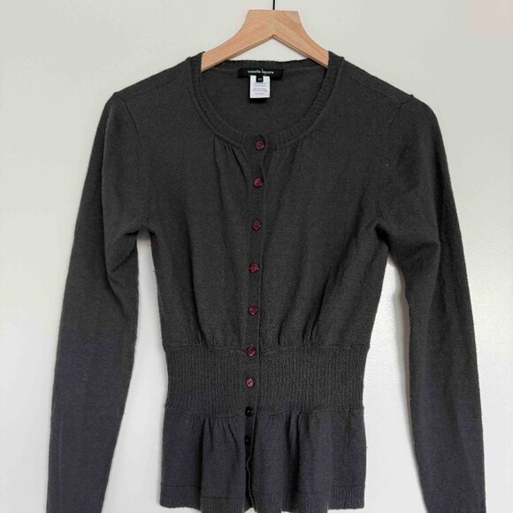 Nanette Lepore dark charcoal cashmere sweater - Picture 1 of 4